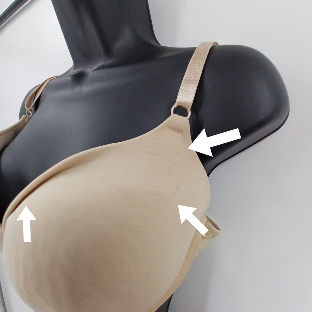 MAIDENFORM Sz 40D Push Up Nude Bra Padded Sexy Support Cross Back Wired Stretch - Picture 5 of 12